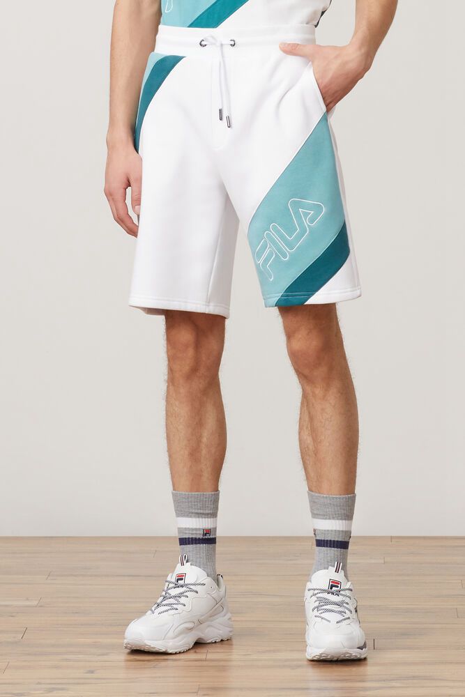 Fila Shorts Saburo Mens White - India ITU-035149